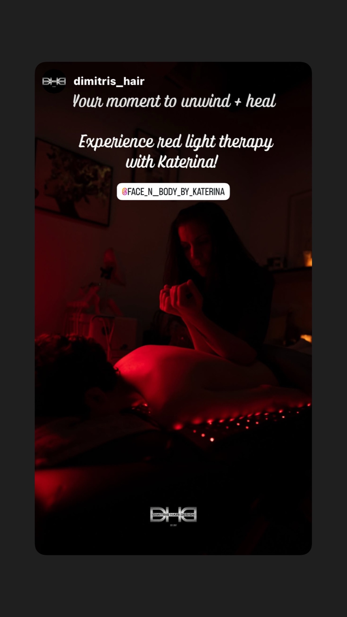 Massage and red light therapy treatment